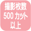 撮影枚数500カット以上
